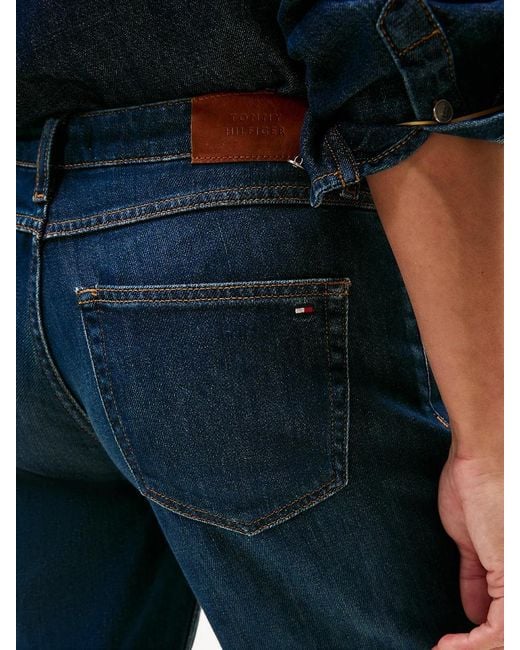 Tommy Hilfiger Blue High Rise Straight Leg Jeans