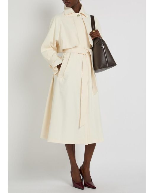 Herno Natural Belted Woven Trench Coat