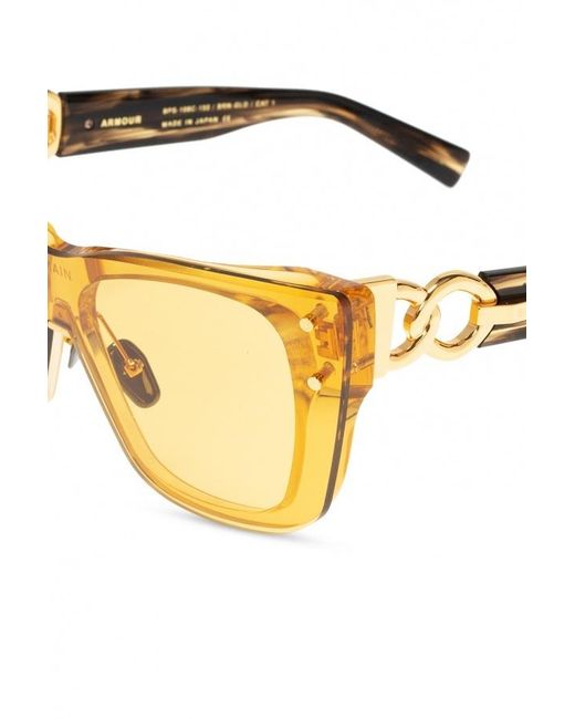 Balmain Metallic Logo Sunglasses