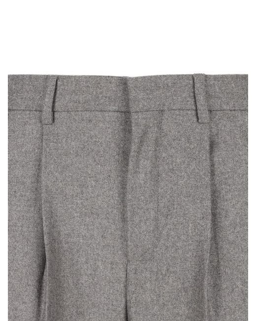 Céline Gray Pleated Trousers
