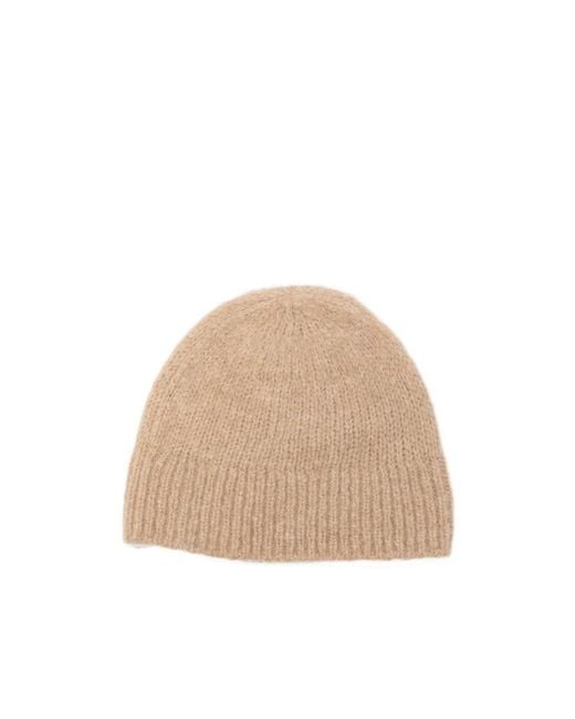 Dries Van Noten Natural Ribbed Knit Hat for men