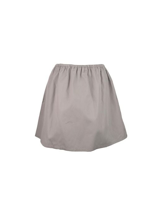 Miu Miu Gray Drawstring Skirt