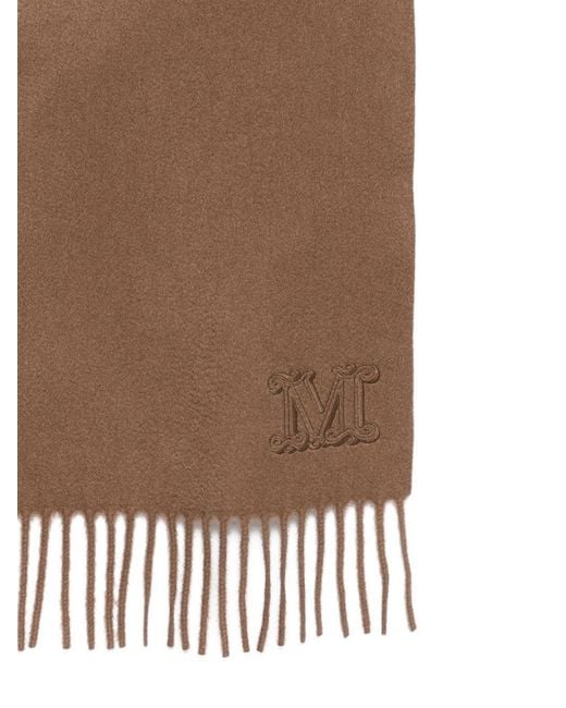Max Mara Brown Fringed Scarf