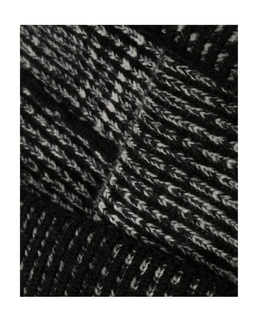 Missoni Black Two-Tone Wool Scarf