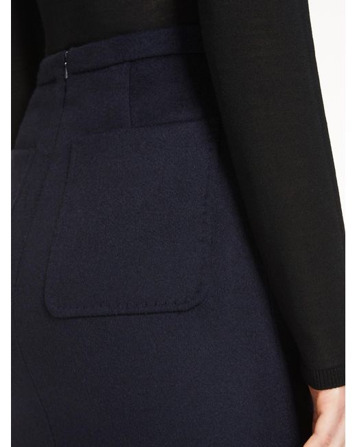 Max Mara Blue Palo High Waist Long Skirt
