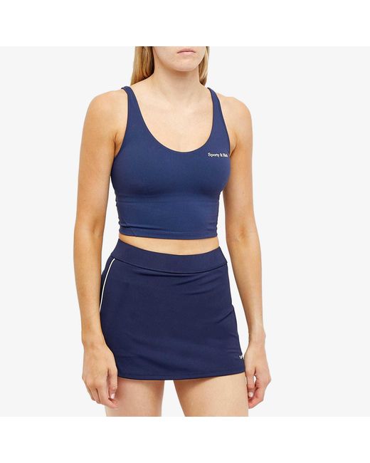 Sporty & Rich Blue Round Collar Short Vest