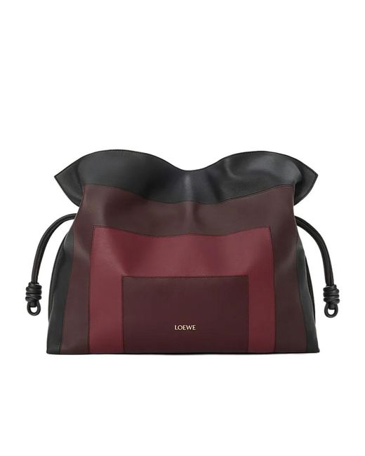 Loewe Red Oversized Nappa Flamenco Shoulder Bag