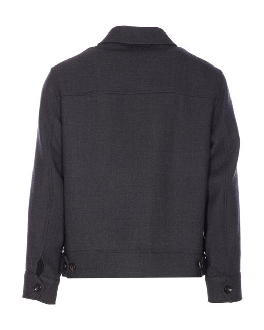 Circolo 1901 Blue High Neck Zip Jacket for men