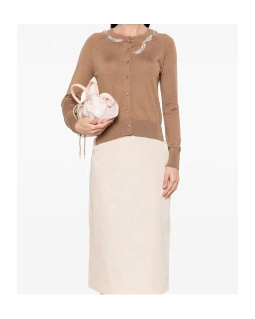 Simone Rocha Brown Crew Neck Long-Sleeved Sweater