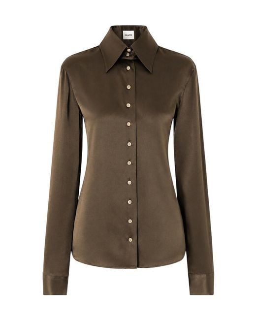 Khaite Green Long-Sleeved Shirt