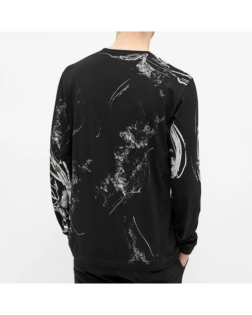 McQueen Black Skull Print T-Shirt for men