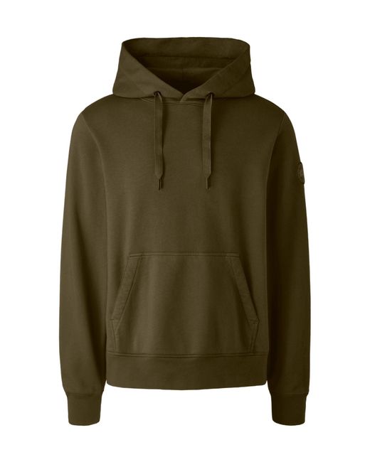 Canada Goose Green Logo Embroidered Drawstring Hoodie for men