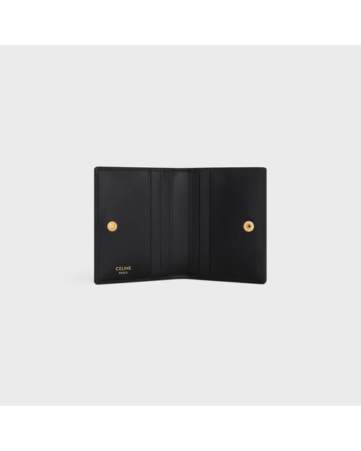 Céline Black Bi-Fold Card Holder Triomphe