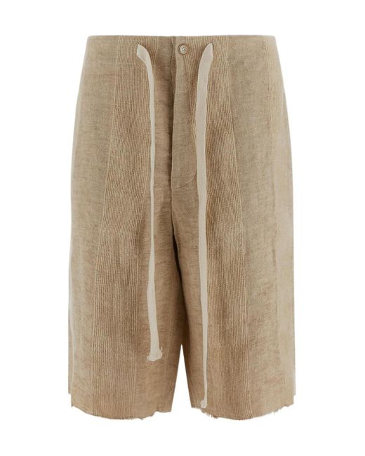 Uma Wang Natural Drawstring Shorts for men