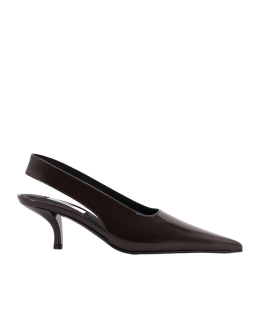 Totême Brown Totême Pointed Slingback Heeled Pumps