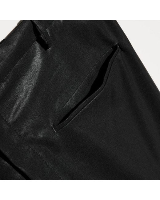 Gucci Black Light Wool Pants With Chintzed Finish for men