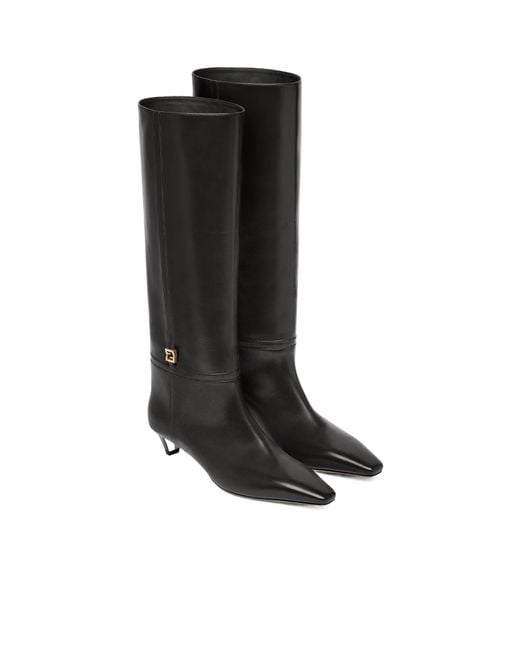 Fendi Black Boot Calfskin