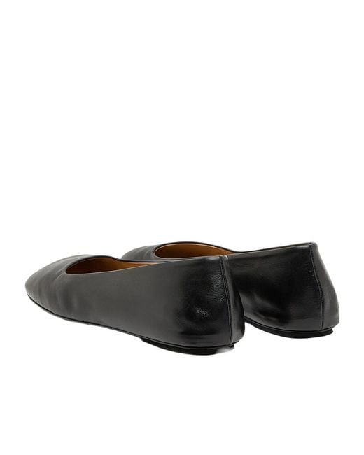 Marsèll Black Marsèll Square Toe Slip-On Ballerina Shoes