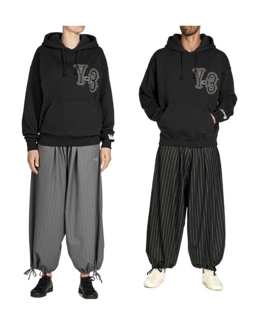 Y-3 Black Comfortable Pullover Hoodie for men