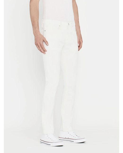 FRAME White Belt Loop Jeans for men