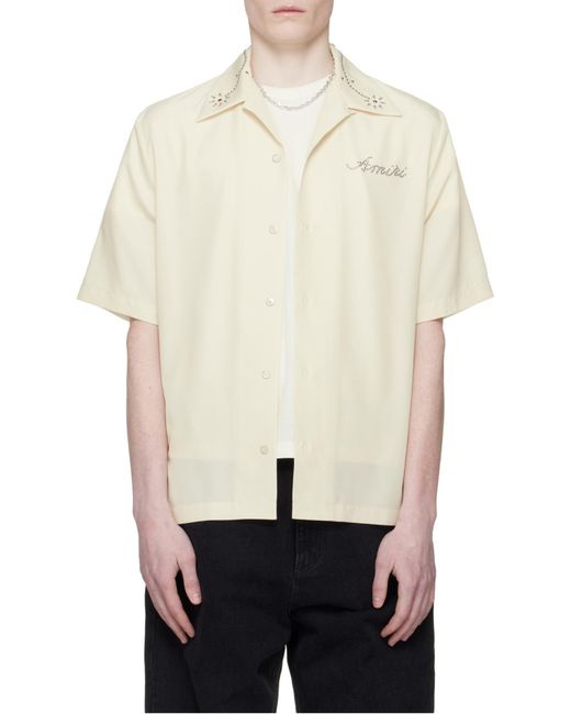 Amiri White Stud Camp Shirt for men