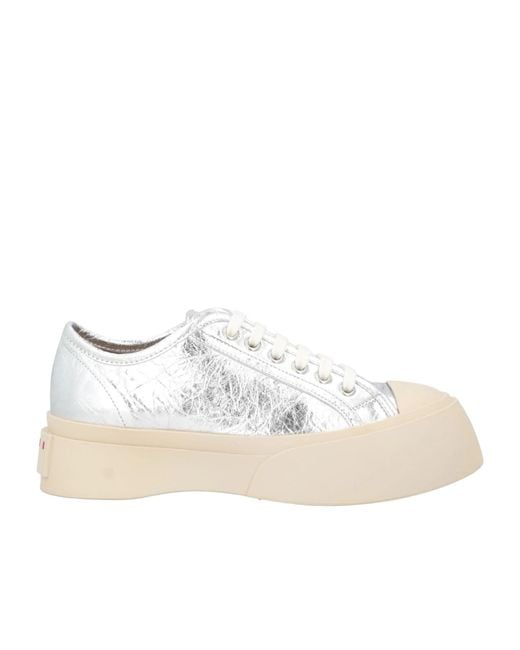 Marni White Solid Color Sneakers