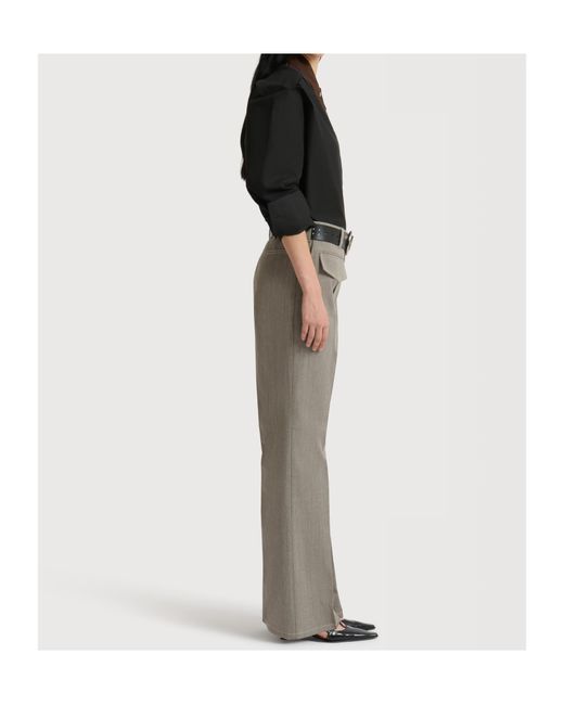 Marni Gray Wool Trousers With Pocket