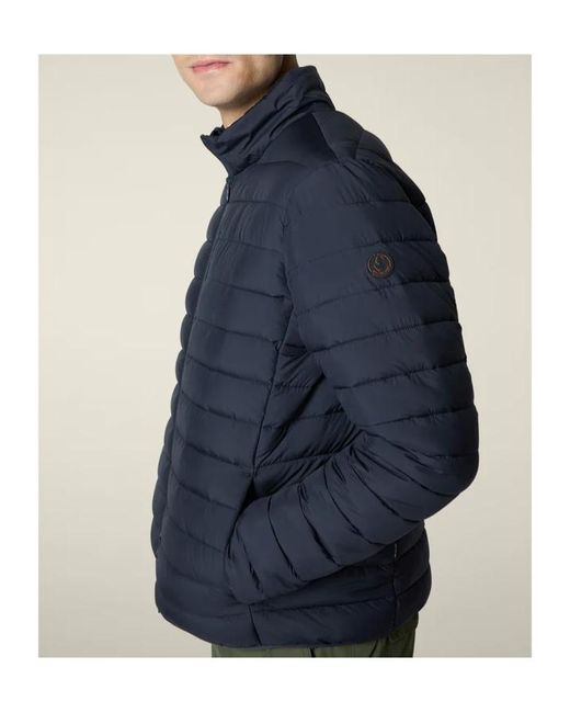Save The Duck Blue Zip-Up Down Jacket for men