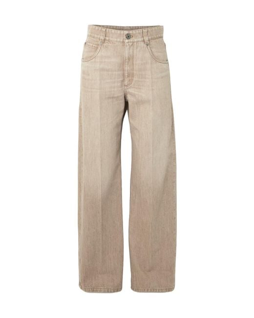 Brunello Cucinelli Natural Belt Loop Jeans
