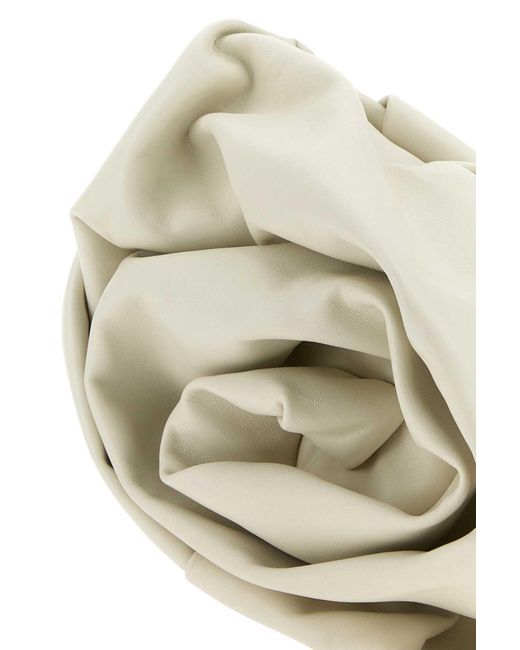 Burberry Natural 3D Rose Ruched Clutch Bag