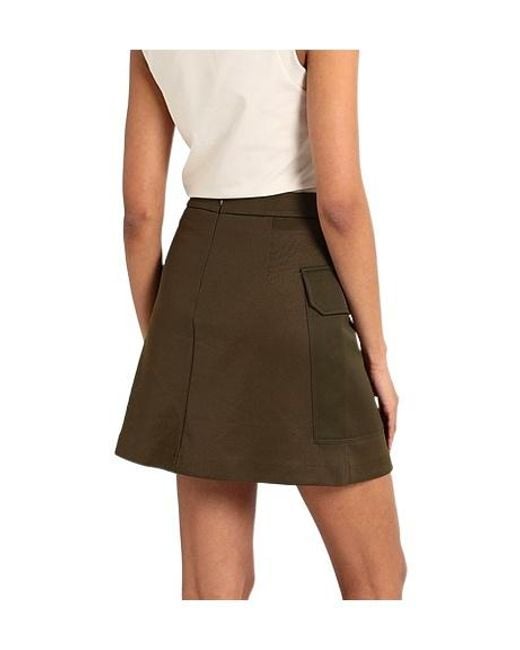 MAX&Co. Green Minimalist Ruched Midi Skirt