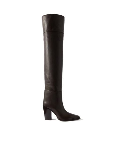 Jimmy Choo Black Western-Style Over-The-Knee Boots