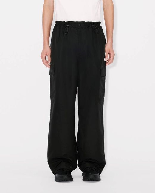 KENZO Blue Wide-Leg Cargo Pants for men