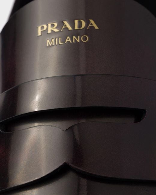 Prada Black Ruched Slip-On Loafers