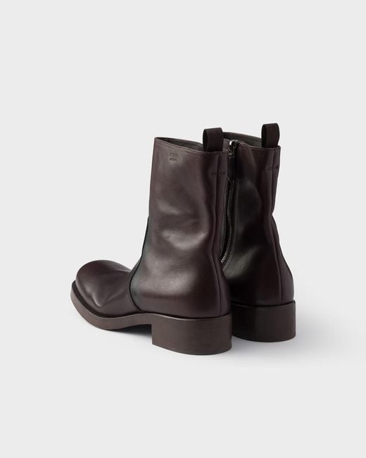 Prada Brown Ankle Boots