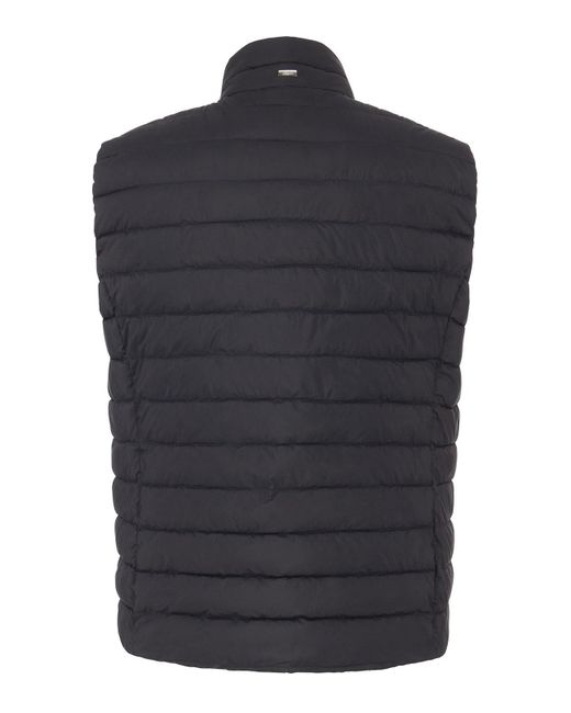 Herno Black Padded Quilted Vest Jacket for men