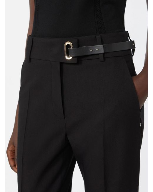 Sportmax Black Casual Pants With Belt Loops