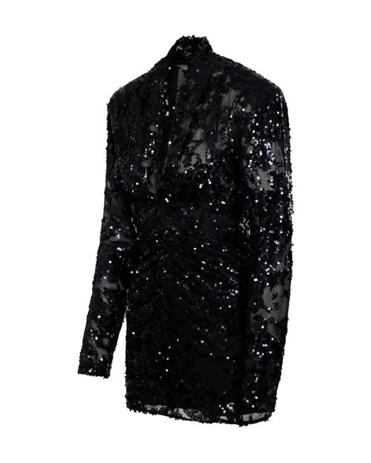 Victoria Beckham Black Long-Sleeved Mini Dress