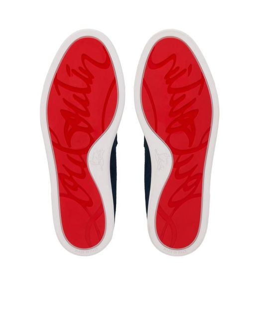 Christian Louboutin Blue Chambeliboat Slip-On Loafers for men