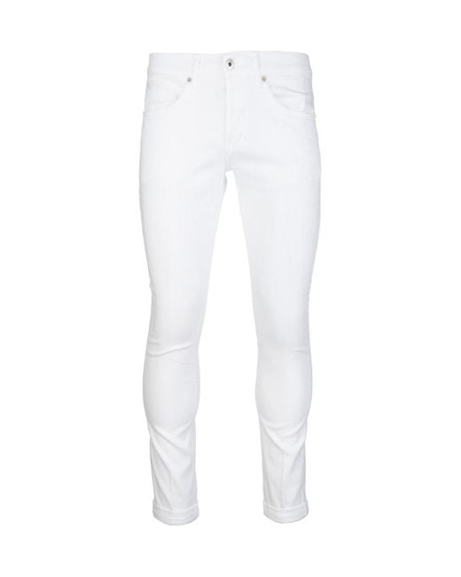 Dondup White Slim-Fit Jeans for men