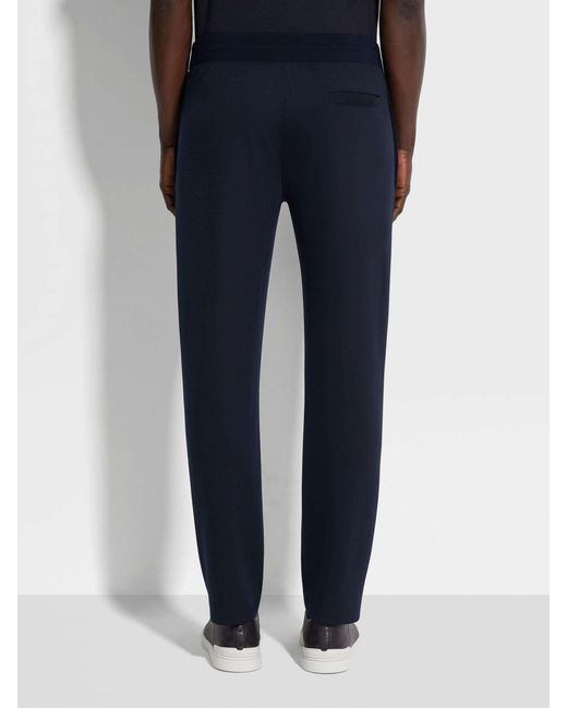 Zegna Blue Tailored Trousers for men