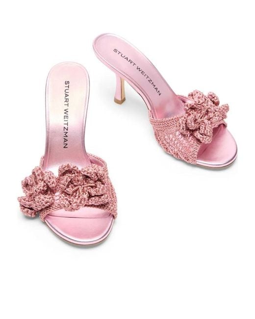 Stuart Weitzman Pink Lotus Slide 85