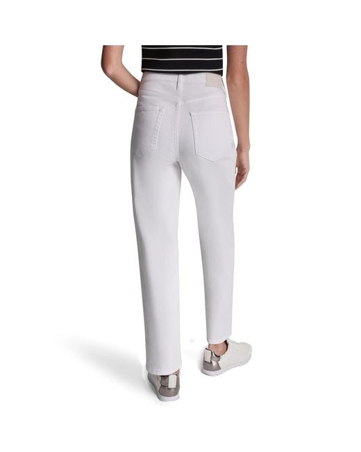 DKNY White Jeans Hi Rise Classic Straight Denim Jeans