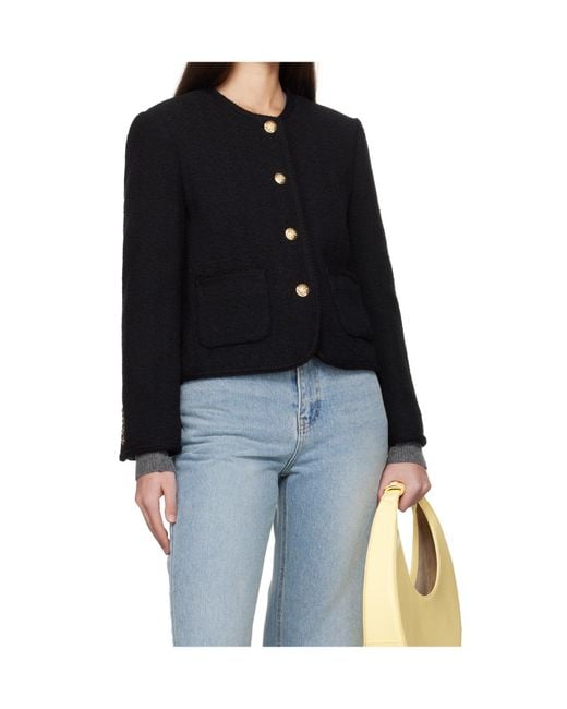 DUNST Black Boucle Tweed Blazer