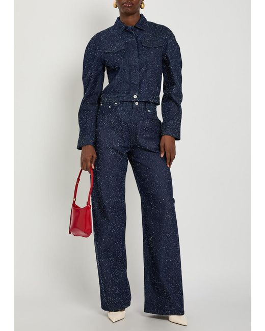 Jacquemus Blue La Veste De-Nimes Ovalo Denim Jacket