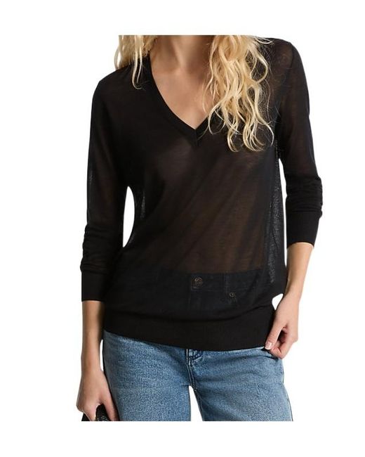 MICHAEL Michael Kors Black Michael Kors V-Neck Long-Sleeved Jumper