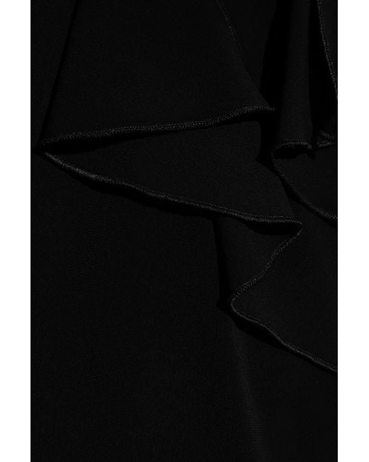 Givenchy Black Ruffle Halter-Neck Dress