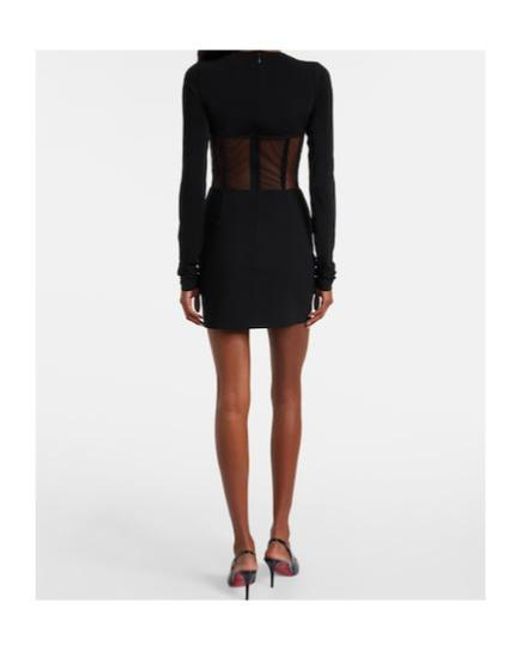Nensi Dojaka Black Paneled Corset Dress