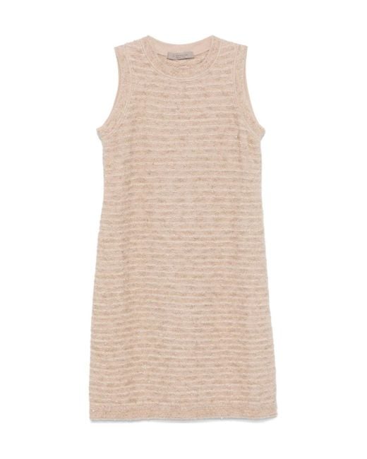 D.exterior Natural Crystal Sleeveless Dress