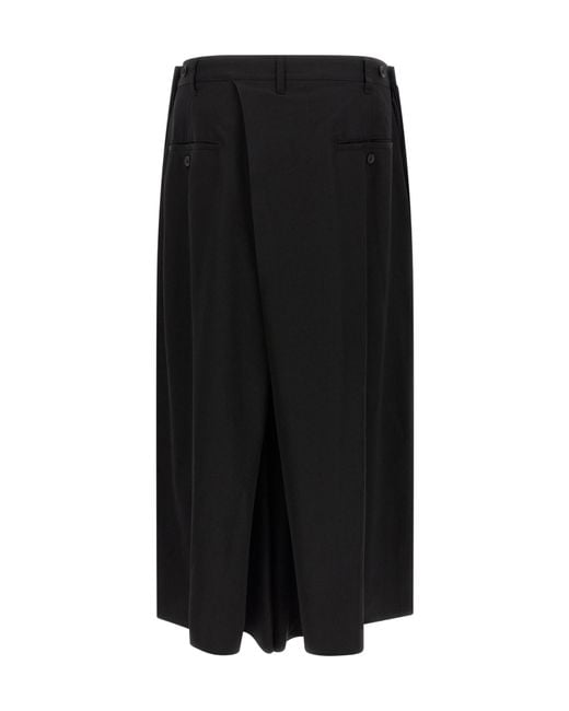 Yohji Yamamoto Black 'Hakama' Pants for men